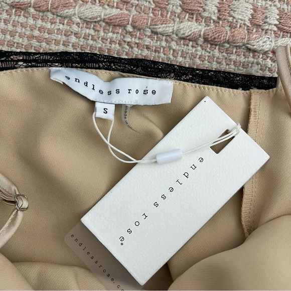 Endless Rose Leopard Print Lace Ruched Slip Mini Dress Size S Y2K - Picture 14 of 14